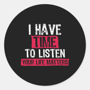 Suicide Prevention Life Problems  Classic Round Sticker