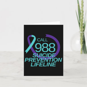 Suicide Prevention Lifeline Call 988 Card