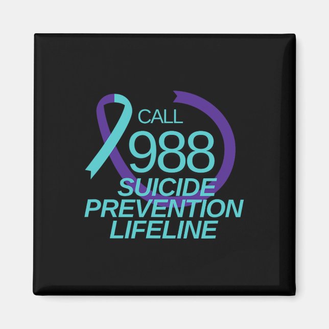 Suicide Prevention Lifeline Call 988  Magnet (Front)