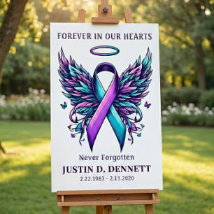 Suicide Prevention Memorial Funeral Welcome Sign