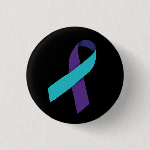 Suicide Prevention Ribbon 1 Inch Round Button