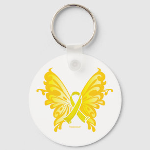 Suicide Prevention Ribbon Butterfly Keychain