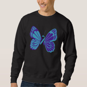 Suicide Prevention Ribbon Butterfly Teal And Purpl Sweatshirt