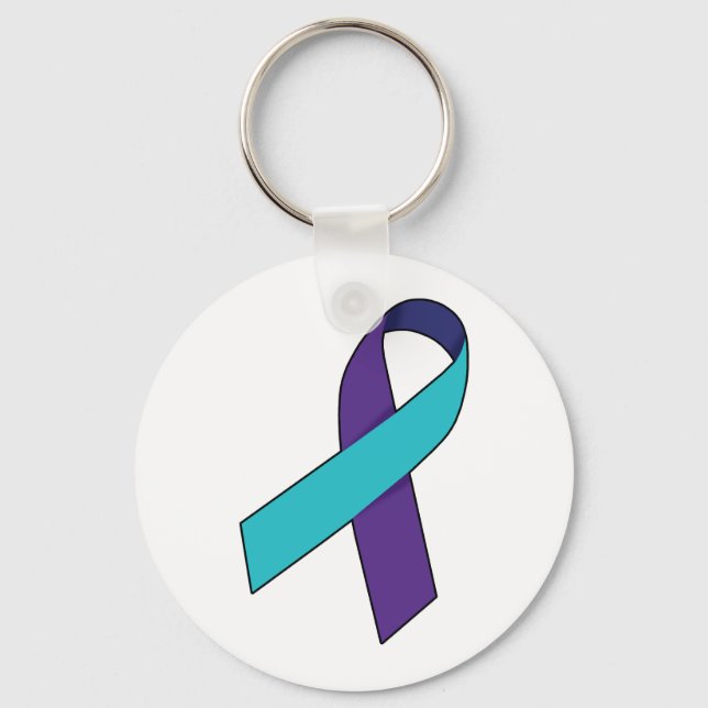 Suicide Prevention Ribbon Keychain (Front)