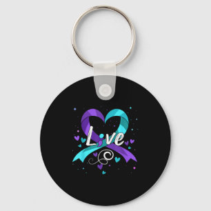 Suicide Prevention - Semicolon Suicide Awareness R Keychain