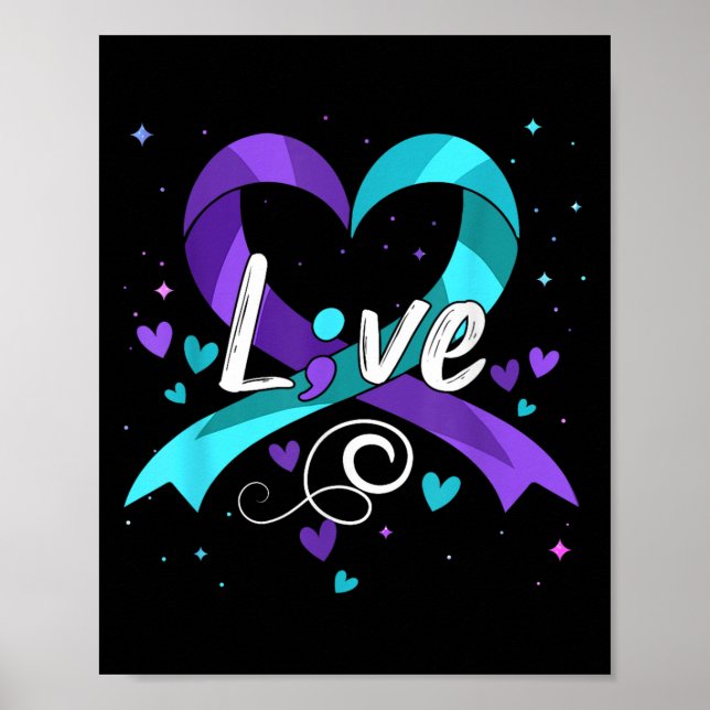 Suicide Prevention - Semicolon Suicide Awareness R Poster (Front)