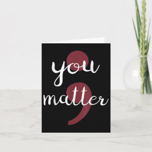 Suicide Prevention Semicolon You Card