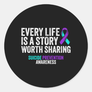 Suicide Prevention Support End The Silence Suicide Classic Round Sticker