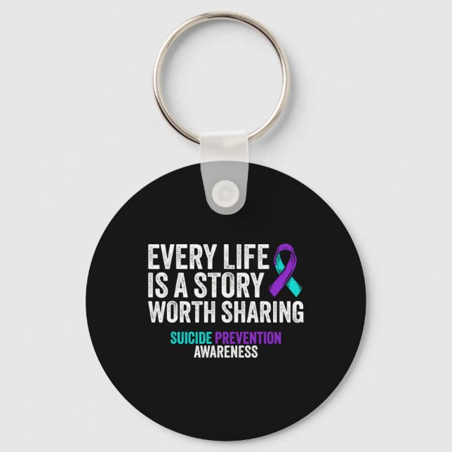Suicide Prevention Support End The Silence Suicide Keychain (Front)