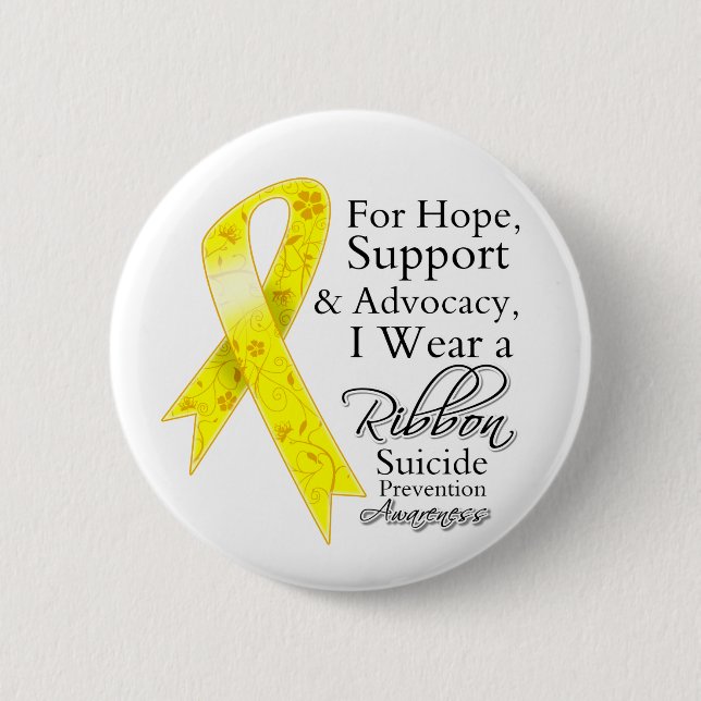 Suicide Prevention Support Hope Awareness 2 Inch Round Button (Front)