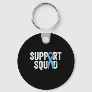 Suicide Prevention Support Squad - Teal Purple Awa Keychain
