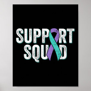 Suicide Prevention Support Squad - Teal Purple Awa Poster