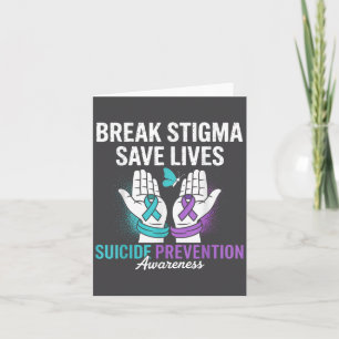 Suicide Prevention Suprt Break Stigma Suicide Awar Card