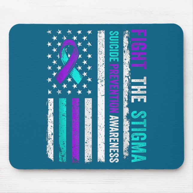 Suicide Prevention Suprt Fight Stigma Suicide Awar Mouse Pad (Front)