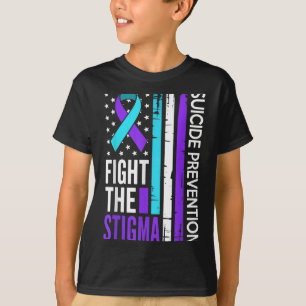 Suicide Prevention Suprt Fight The Stigma Vintage T-Shirt