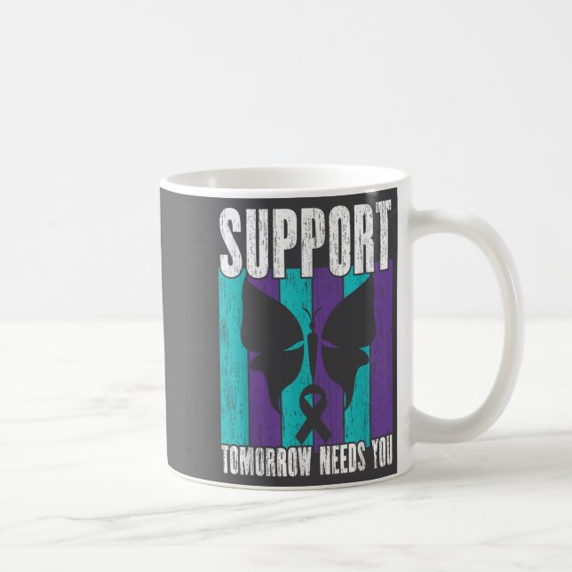 Suicide Prevention Suprt Tomorrow _ I For Suprters Coffee Mug (Right)