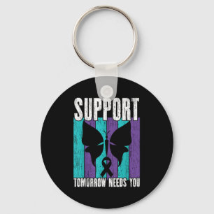 Suicide Prevention Suprt Tomorrow _ I For Suprters Keychain