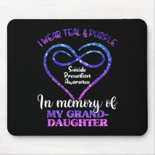 Suicide Prevention, Teal & Purple In Memory Of Mouse Pad