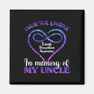 Suicide Prevention Teal and Purple In Memory Of M Magnet