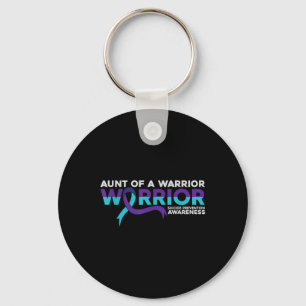 Suicide Prevention Teal Purple Awareness Aunt Of A Keychain
