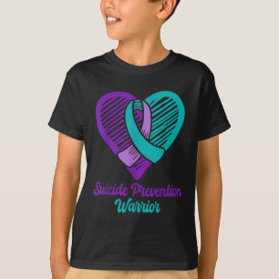 Suicide Prevention Warrior Dress Purple And Teal H T-Shirt