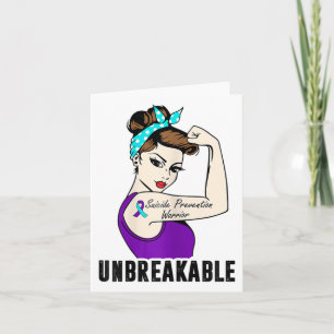 Suicide Prevention Warrior Unbreakable Perfect Str Card