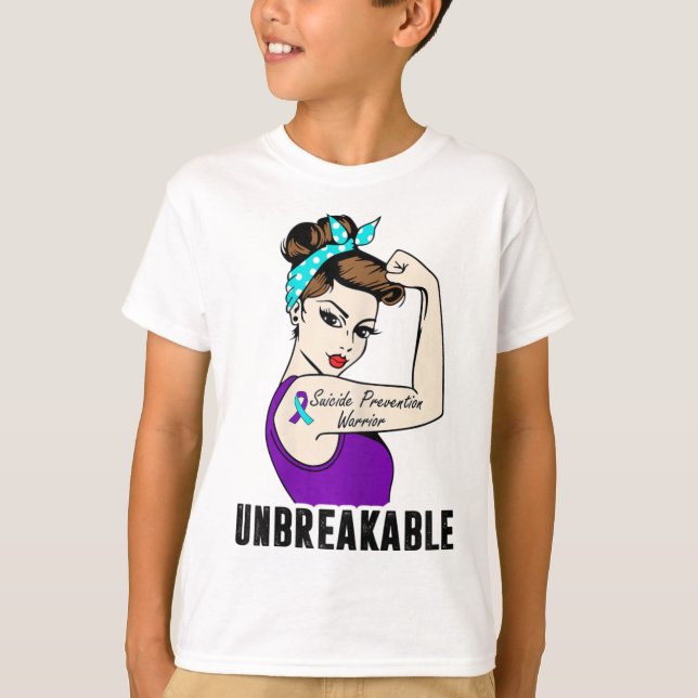 Suicide Prevention Warrior Unbreakable Perfect Str T-Shirt (Front)