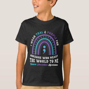 Suicide Prevention Wear Teal Purple Mental Health T-Shirt