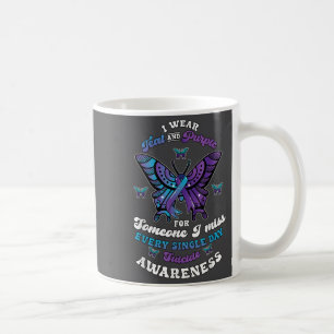 Suicide Prevention Wear Teal Purple Someone I Miss Coffee Mug