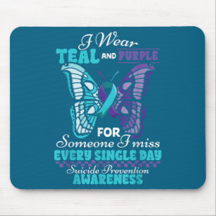 Suicide Prevention Wear Teal Purple Someone I Miss Mouse Pad