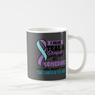Suicide Prevention Wear Teal Purple Someone Meant Coffee Mug