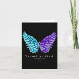 Suicide Prevention Wings And Ribbon Suicide Awaren Card
