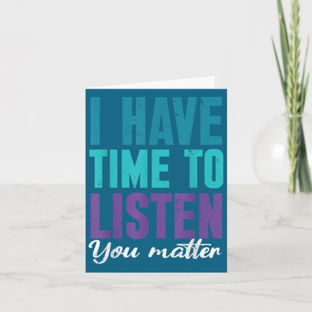 Suicide Prevention You _ I For Suprters  Card (Front)