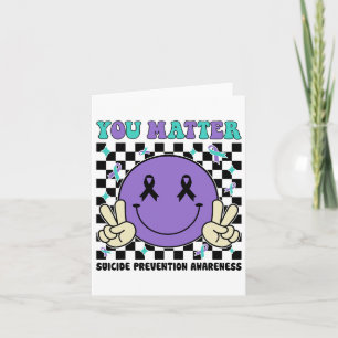 Suicide Prevention You Problem Teal Purple Suicide Card