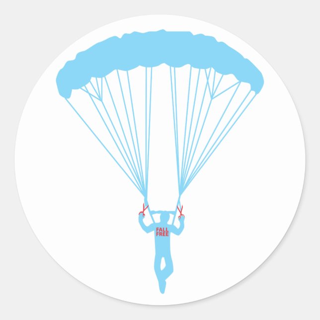 suicide skydive classic round sticker (Front)