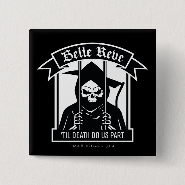 Suicide Squad | Belle Reve Reaper Graphic 2 Inch Square Button (Front)