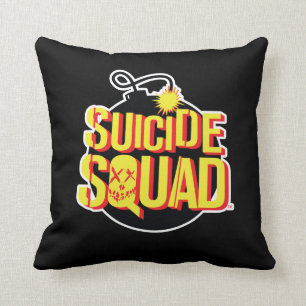 Suicide Squad Bomb Logo Throw Pillow