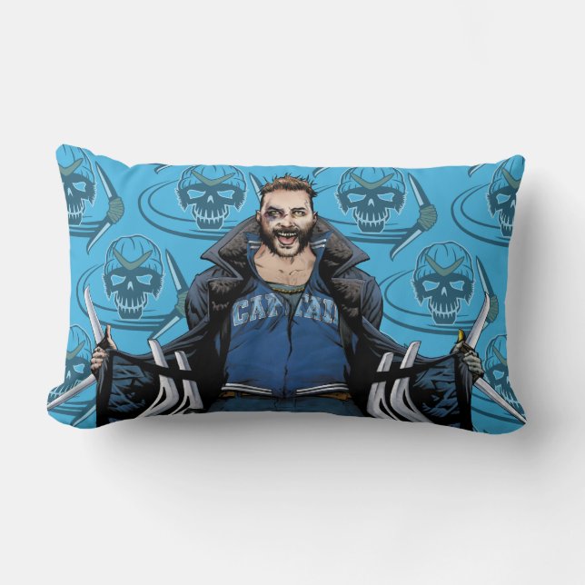 Suicide Squad | Boomerang Comic Book Art Lumbar Pillow (Front)