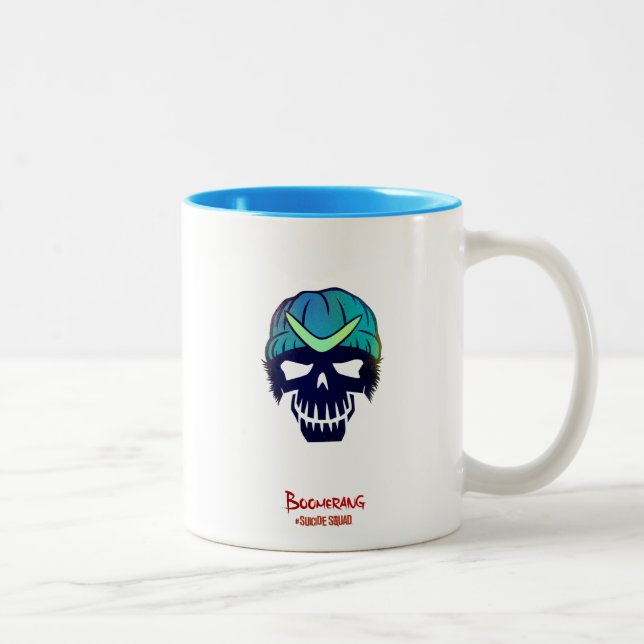 Suicide Squad | Boomerang Head Icon Two-Tone Coffee Mug (Right)