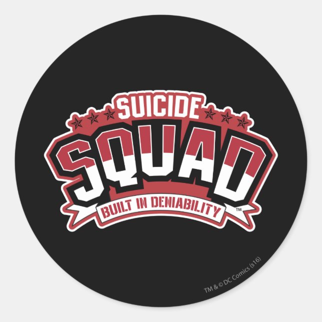 Suicide Squad | Built In Deniability Classic Round Sticker (Front)