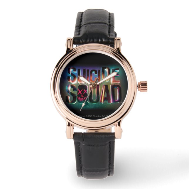 Suicide Squad | Colorful Glow Logo Watch (Front)