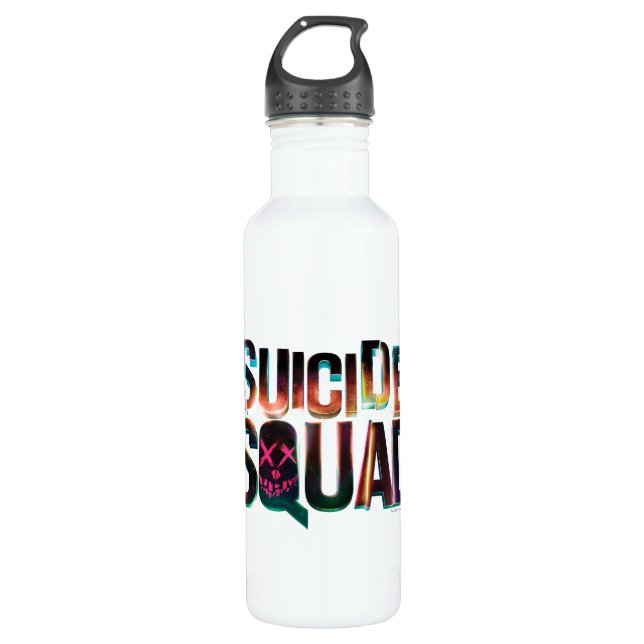 Suicide Squad | Colourful Glow Logo 710 Ml Water Bottle (Front)