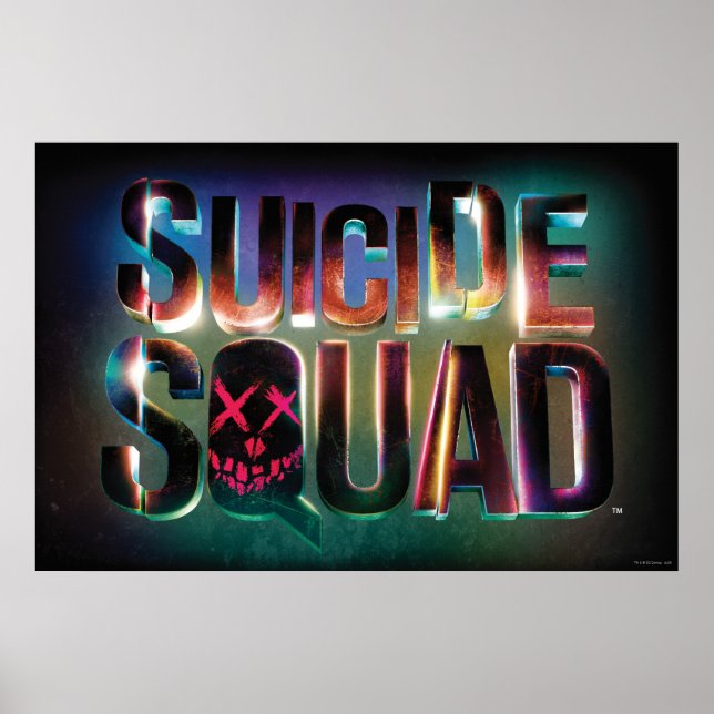 Suicide Squad | Colourful Glow Logo Poster (Front)