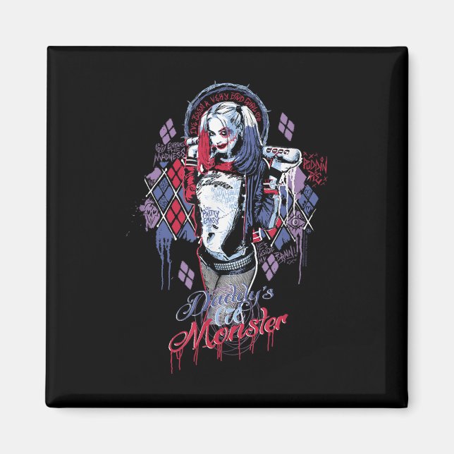 Suicide Squad Daddys Little Monster  Magnet (Front)