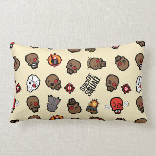 Suicide Squad Deadshot Emoji Pattern Lumbar Pillow
