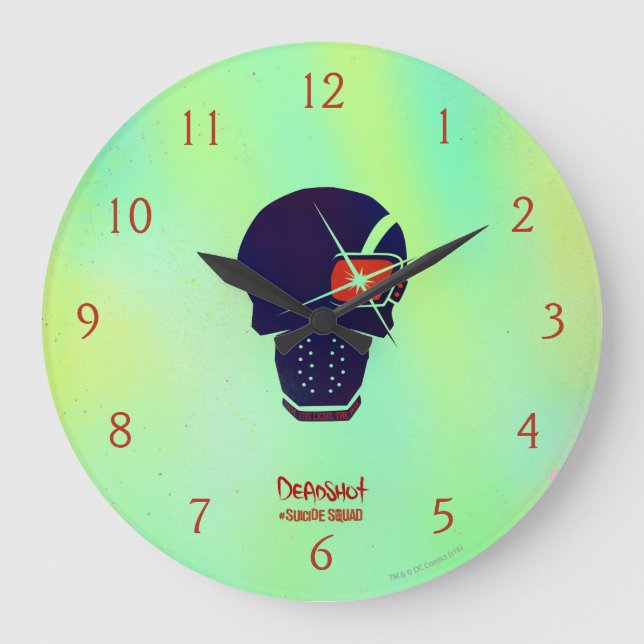 Suicide Squad | Deadshot Head Icon Large Clock (Front)