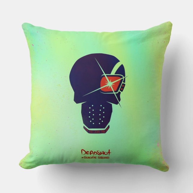 Suicide Squad | Deadshot Head Icon Throw Pillow (Front)