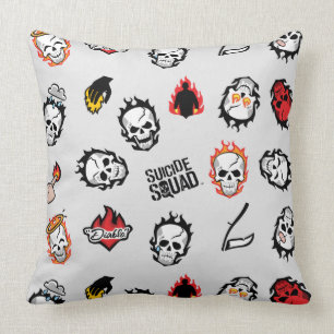 Suicide Squad   Diablo Emoji Pattern Throw Pillow