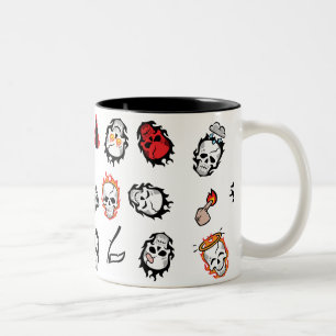 Suicide Squad   Diablo Emoji Pattern Two-Tone Coffee Mug