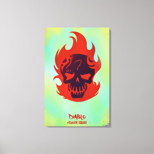 Suicide Squad | Diablo Head Icon Canvas Print (Front)